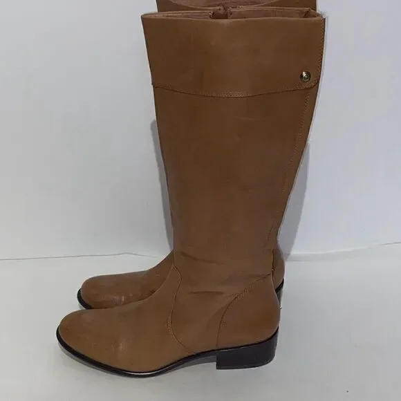 Corso Como Women's Over The Knee Side Zip Leather Riding Boots Brown Size 8M - Picture 6 of 11